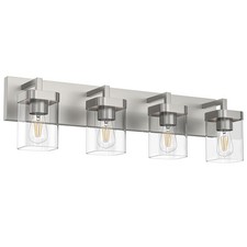 4-Light Bathroom Light Fixtures, Brushed Nickel Vanity Lights for Bathroom, K...