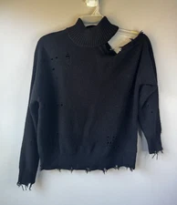 Lovers + Friends Womens Size S Arlington Sweater Wool Blend Distressed