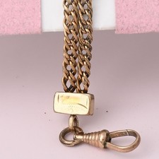 Antique Victorian Gold Filled Curb Chain Extender Dog Clip Pendant