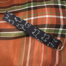 Cat Keychain for Purse Car Keys Black Nylon Wristband Keyring Cat Lady Gift New