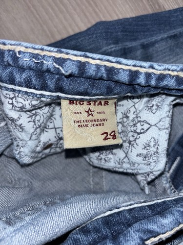 Big Star Damen 28 Low Rise Remy Denim Blau Jeansshorts Festival Stretch Freizeit - Bild 4 von 12