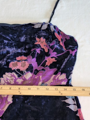 Lush Dress Women Large Blue Purple Velvet Mini Whimsigoth Romantic Goth Witchy - Picture 8 of 11