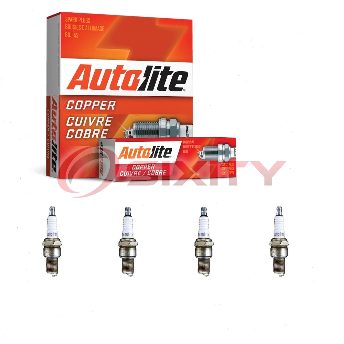 4 pc Autolite Copper Core 3924DP Spark Plugs for W145T30 5612241 Ignition rm