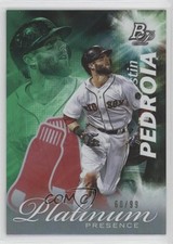 2017 Bowman Platinum Platinum Presence Green 60/99 Dustin Pedroia #PP-DP qf6