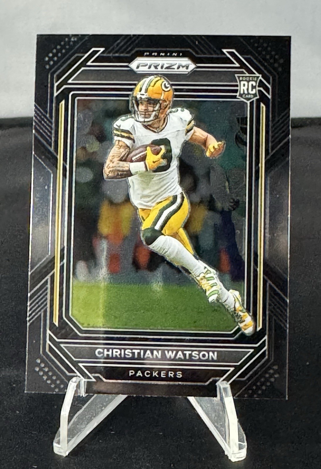 2022 Panini Chronicles - Prizm Black Christian Watson #PB-18 (RC) Packers
