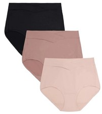 Vanity Fair Radiant Women's Silky Stretch Brief Underwear V-Front Waist 3 Pk 4X
