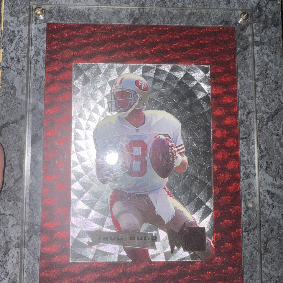 1995 Fleer Metal - Silver Flasher Steve Young #50 Framed - Image 4 of 4