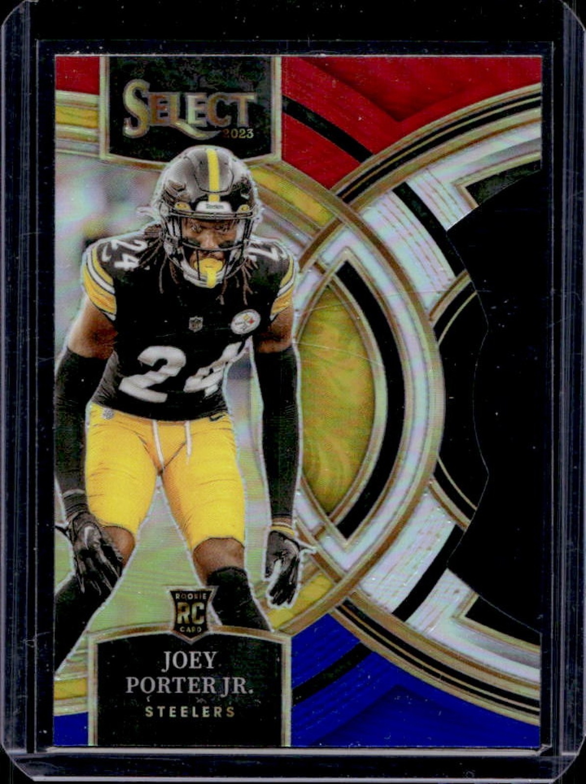 2023 Select Joey Porter Jr. RC Red and Blue Prizm Die Cut Premier #179 Steelers