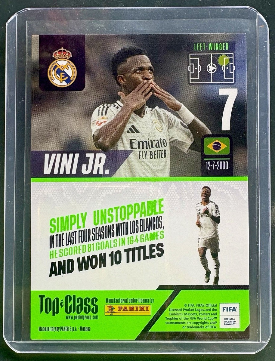 ヴィニシウス VINI JR. ブラジル代表 130 新品 Panini Top Class 2025 Vini Vinicius Jr. Unbeatable Royal