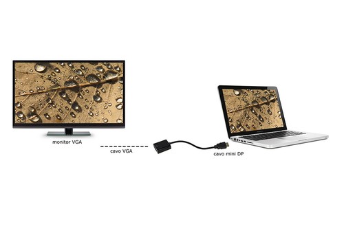 ADATTATORE DISPLAYPORT MASCHIO A VGA FEMMINA CM 15 - Foto 2 di 8