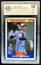 1989 Score Randy Johnson Rookie RC #645 Expos BCCG 10