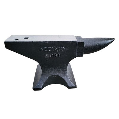 66 Lbs Single Horn Anvil, Round Blacksmith Anvil, Cast Steel for Forging