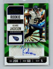 2023 Panini Contenders Kearis Jackson Green Foil Autograph Auto Rookie Ticket