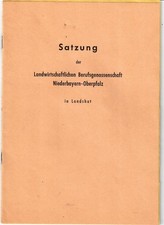 Satzung der Landwirtschaftlichen Berufsgenossenschaft Landshut 22. Februar 1965