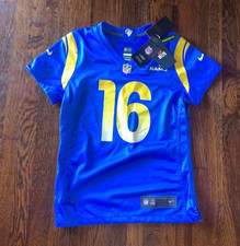 Los Angeles Rams Goff Number 16 Blue Jersey Size Womens Medium Brand New