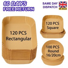 100/120 Air Fryer Paper Liners Non Stick for Ninja etc. Oven Liner Baking Paper