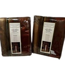 2 NEW Croscill Classics TULANE Tailored Curtain Panels 50” x 84”L Multi