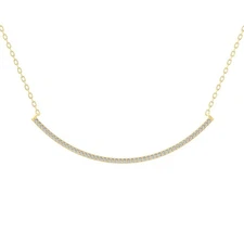 14K Yellow Gold 0.5Ct Lab Grown Diamond Pendant Necklace 18" Silver Chain