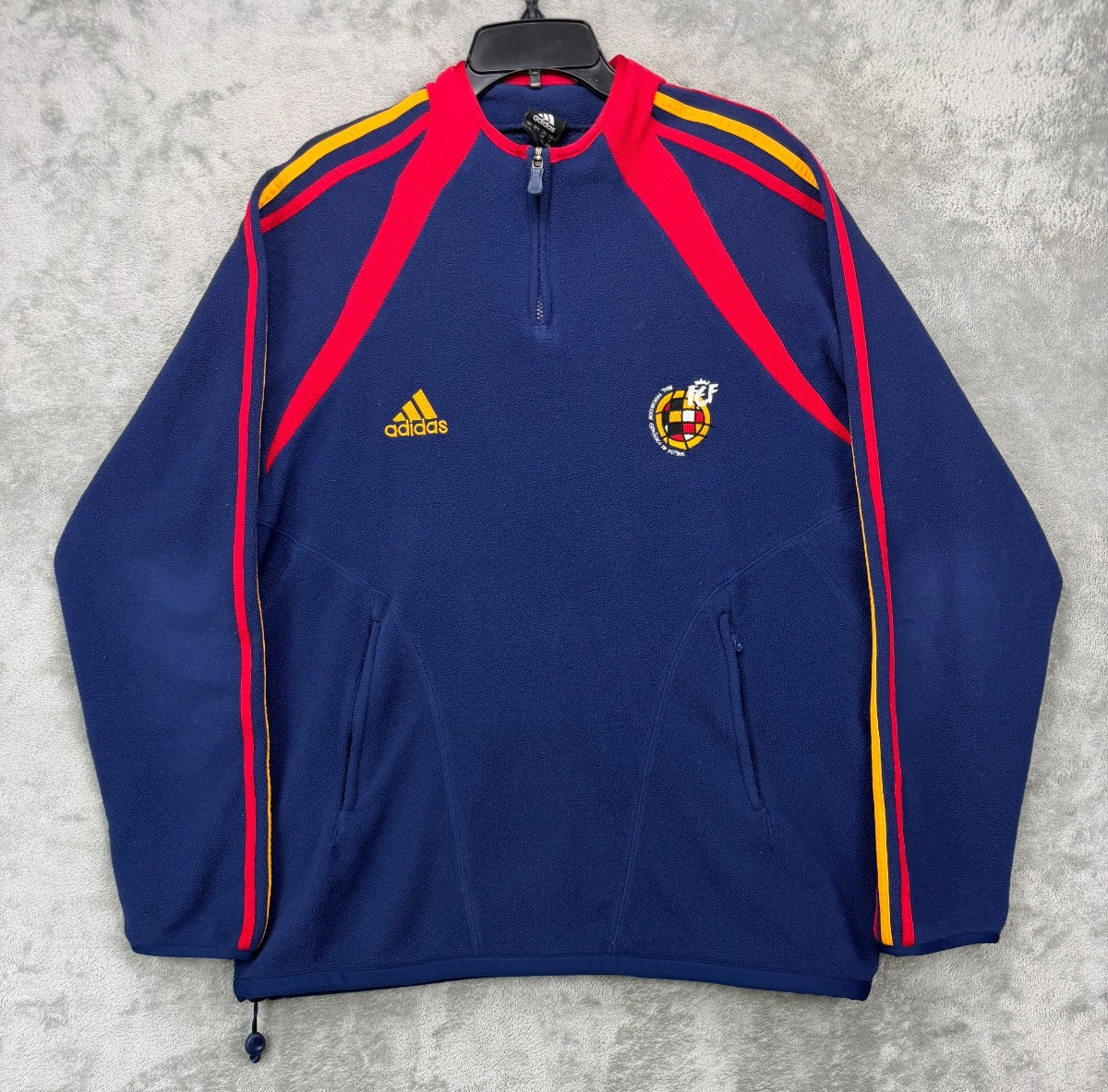 Adidas Spain FEF Royal Spanish Football Federation Track Jacket Sz L Navy 04/05