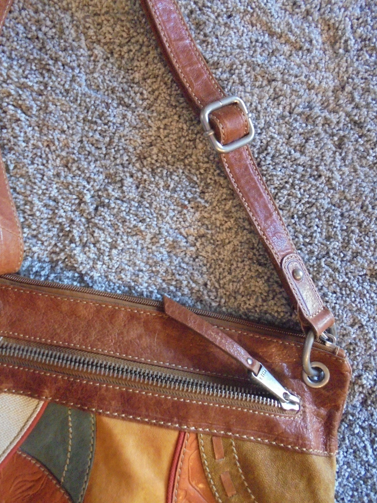 FOSSIL VINTAGE LEATHER PATCHWORK ADJUSTABLE STRAP… - image 12