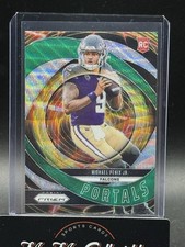 2024 Panini Prizm Portals Green Wave Prizm #6 Michael Penix Jr Falcons RC