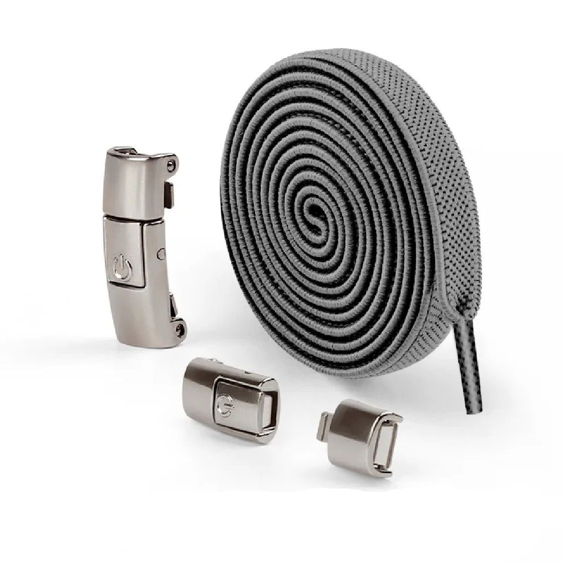 SAINT LAURENT Lacci per scarpe grigi elasticizzati senza lacci scarpe sneakers ricambio piatto #2001