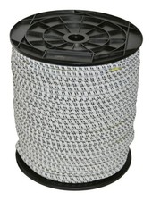 Kerbl Gummi Elektroseil (wei&szlig;/schwarz, 50 m L&auml;nge) 441891