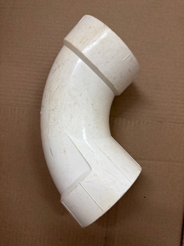 Charlotte Pipe 4 in. PVC DWV 90-Degree Hub x Hub Long Sweep Elbow