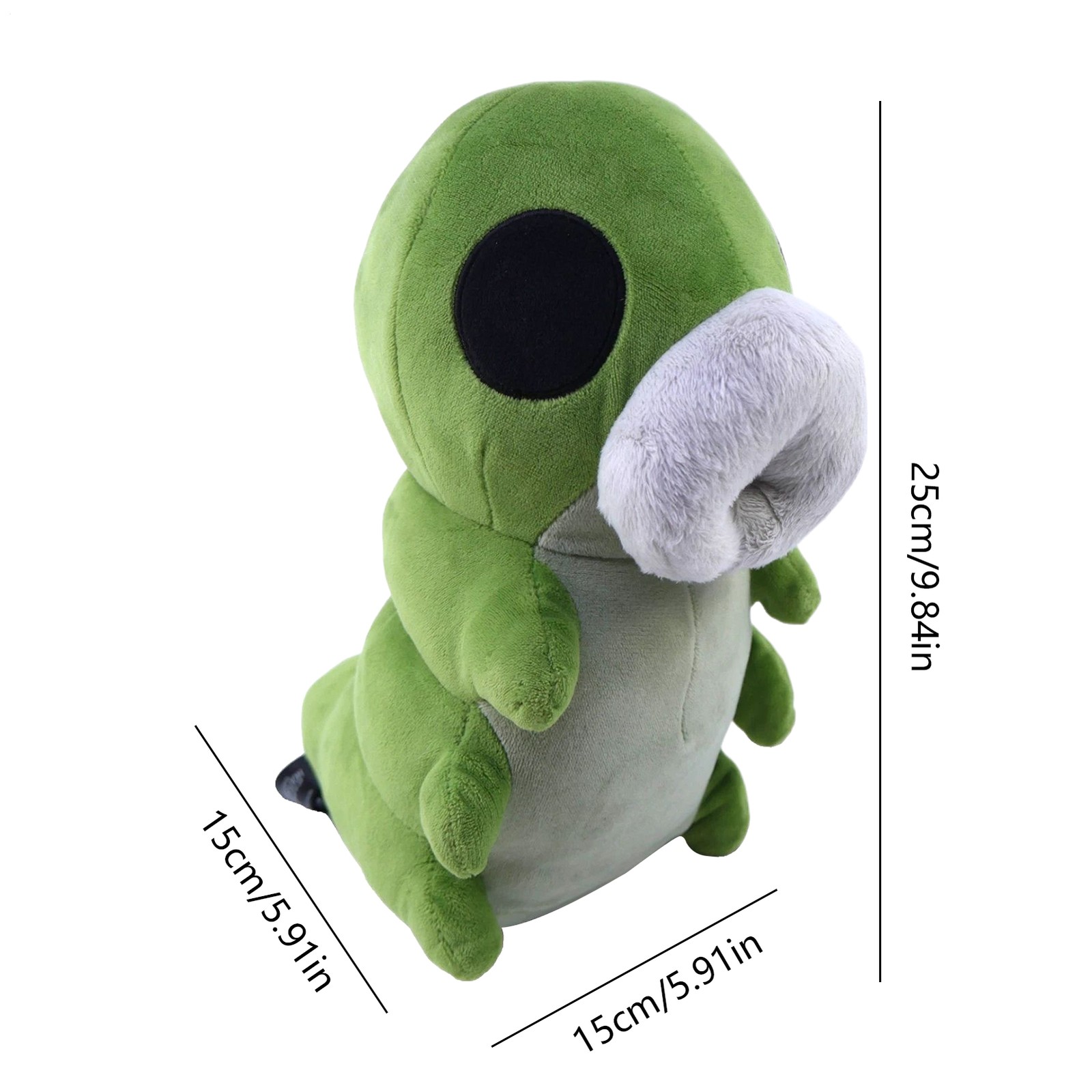 Hollow Knight Grub Plush Figure Statue Green Caterpillar Plush 9.8 In