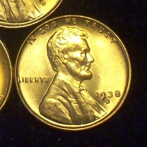 1938-D GEM BU - SUPER LINCOLN WHEAT CENT - NICE COLOR - GOOD DETAILS - SEE PICS!