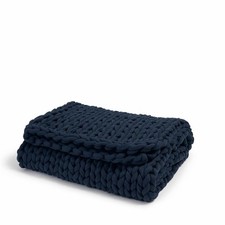 Bearaby Cotton Napper Throw 15 Lb Retail 269 Midnight Blue, NWT