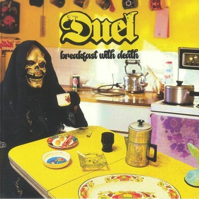 DUEL - Breakfast With Death - limited yellow & black & red splattered vinyl LP