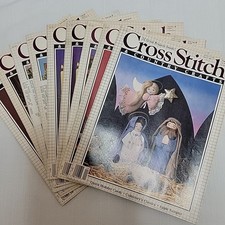 Cross Stitch  Country Crafts Magazines Lot of 9 1987-1989 Vintage