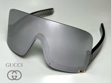 Brand New GUCCI Sunglasses GG1631S 013 Silver Shield Big 99-115 Authentic