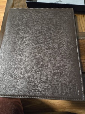 Ralph Lauren Genuine Leather iPad Case Folio Brown NEW Damaged Box