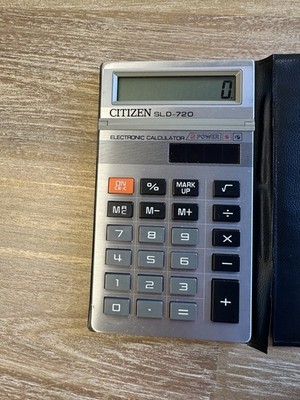 Citizen SLD-720 Electronic Calculator Vintage Fold Case Solar Dual Power
