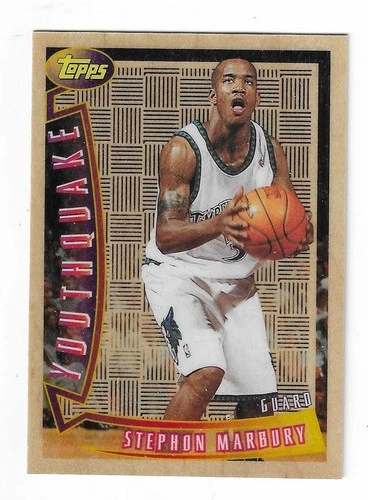 1996-97 Topps Basketball Youthquake Stephon Marbury Rookie Insert Card #YQ3