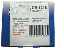 ADB FRONT BRAKE PAD ADB1216 for NISSAN NX PULSAR SENTRA SUNNY iii