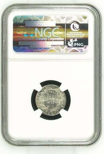 Silver 1868-R XXII Papal Sates Pius IX Italy 10 Soldi | NGC MS63 - Picture 2 of 4