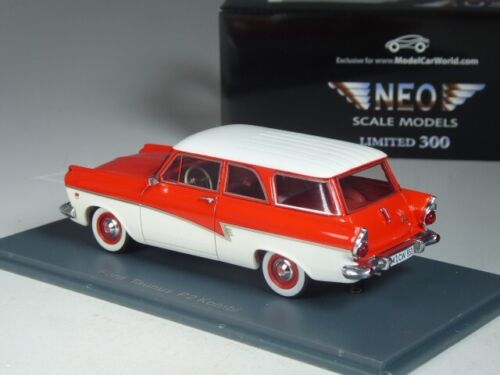 (KI-07-37) Neo Scale Models Ford Taunus P2 Kombi rot/weiß ltd. 300, 1:43 in OVP - Bild 2 von 2