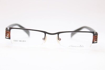 Damen Brille visione nobile VD234 col 12 Schwarz 50[]20 Eckig Metall
