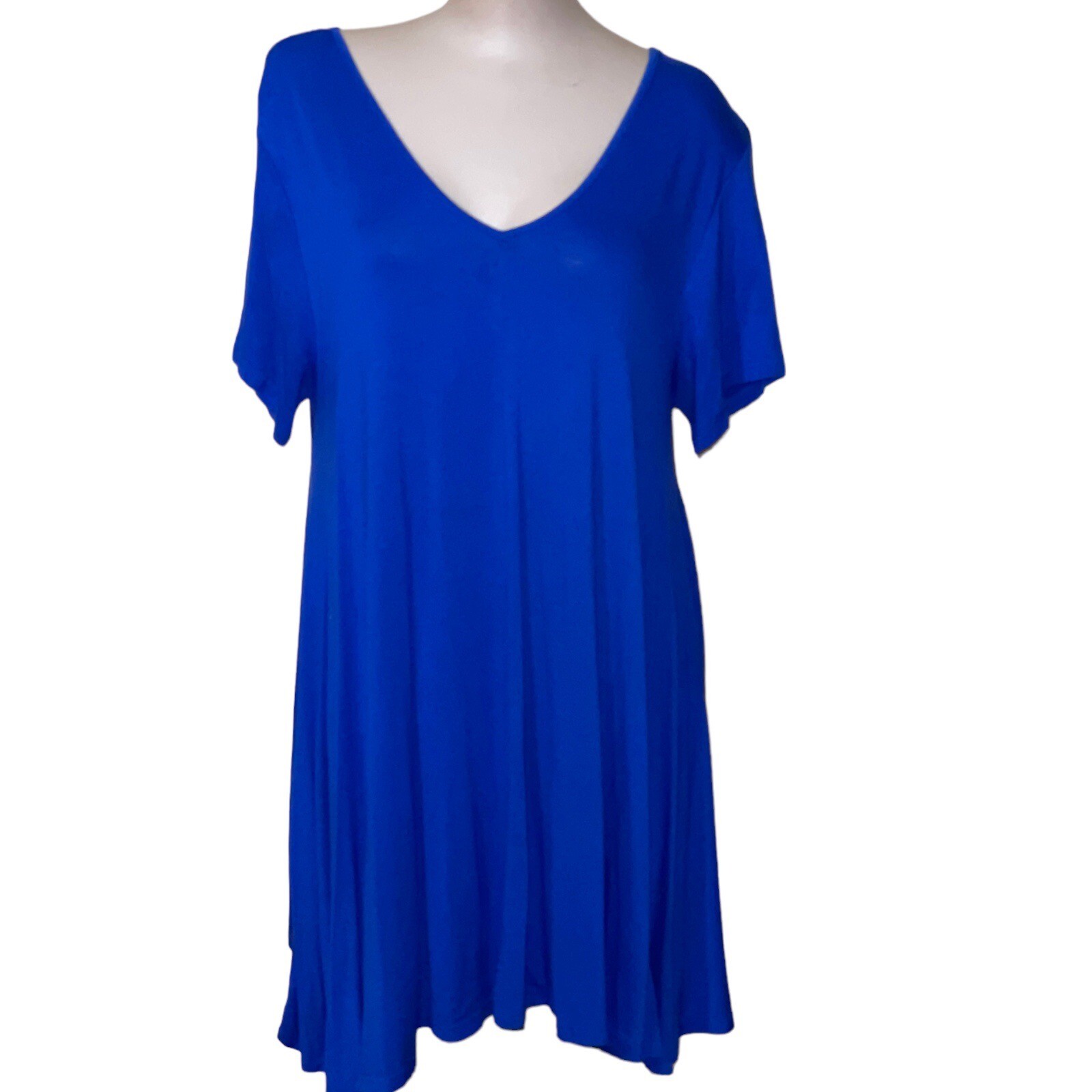 Grace Elements Royal Blue Jersey Tunic Dress Top … - image 1