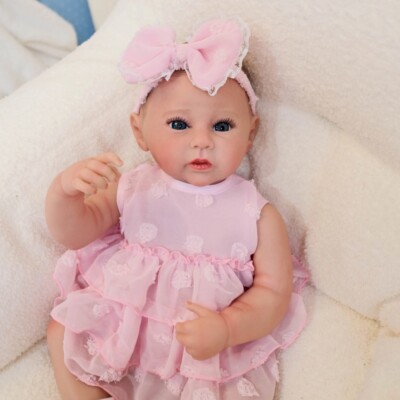 49cm Reborn Baby Newborn Dolls Cute Cloth Body 3D Skin Painted Hair Xmas Gift
