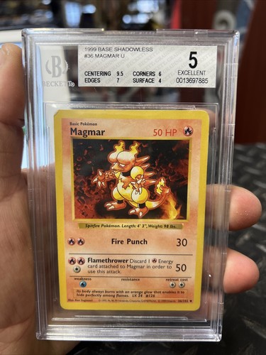 Magmar (Shadowless) graded BGS 5 for sale on eBay