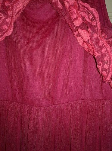 Girls Ruby Rex L Red Dress Embroidery and Tulle Sleeveless 31" Beautiful - Picture 3 of 6