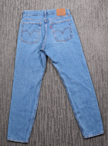Pantalones de mezclilla Levis con pestaña roja ajuste de cuña con botones mosca para mujer 27 piernas en apuros cónicas grunge - Imagen 2 de 12