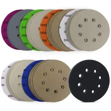 5 Inch Sanding Discs 8 Hole Sandpaper 3000-10000 Grit With Interface Pad 21 Pack