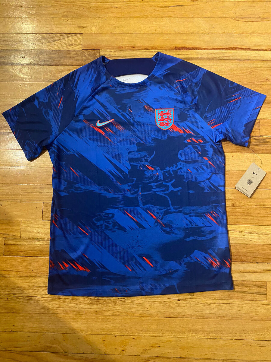 Nike Dri-FIT England Pre-Match Soccer Jersey Size XL Blue 3 Nike Dri-FIT England Pre-Match Soccer Jersey Size XL Blue 3