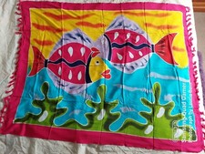 Bali Sarong handbemalt Batik Fransen Detail umwickelt Strand Pool Abdeckung 8