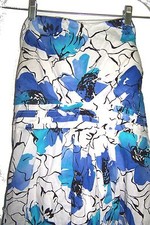 Chesley Blue and White Floral Strapless Sundress Dress NWT Plus Sz 2X